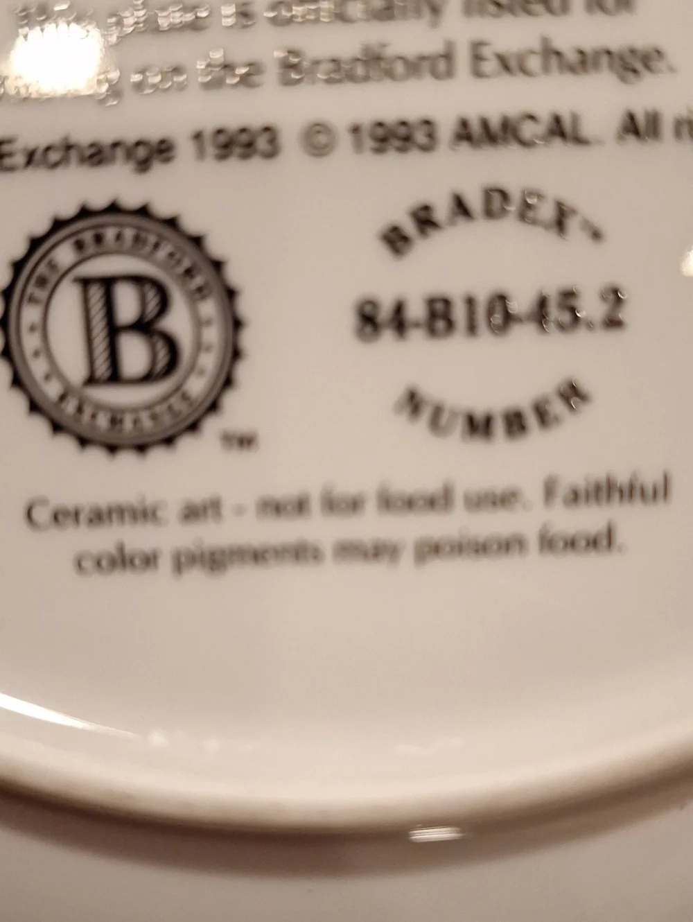 Vtg. Charles Wysocki Bradford Exchange Farmhouse Decorative Plate